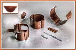 Держатель трубы Nika, на кирпич RAL8004 Медно-коричневый