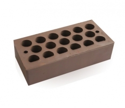 Кирпич лицевой керамический Шоколад пустотелый одинарный пустотность 38%