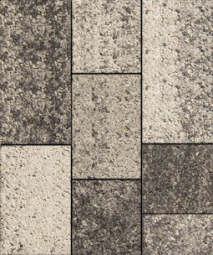 Тротуарная плитка Поревит Трио Гранит Антрацит, 60 мм