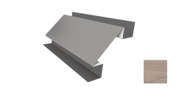 Угол внутренний сложный Первая Кровельная «Брус» 75х75 (декоративно-полимерное покрытие) 3м светлый орех