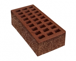 Кирпич лицевой керамический Красный одинарный торкретированный