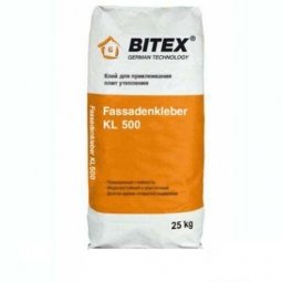 Клей Bitex Fassadenkleber KL 500 для плит утеплителя из пенополистерола и минеральной ваты 25 кг