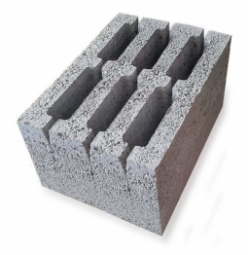 Керамзитоблок пустотелый 390x290x188 мм М-35