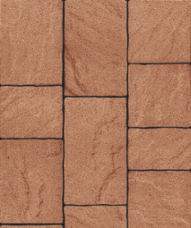 Тротуарная плитка Поревит Литос Оранжевый 60 мм 6 плит