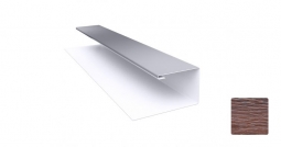 Планка завершающая сложная Первая Кровельная «Брус» (декоративно-полимерное покрытие) 3м дуб темный 3D