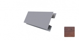 Планка стыковочная сложная Первая Кровельная «Брус» 75 (декоративно-полимерное покрытие) 2м дуб темный матовый