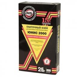 Клей Unis 2000 плиточный для наружных и внутренних работ 25 кг