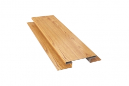 Планка стыковочная сложная Первая Кровельная 65х18х30 (декоративно-полимерное покрытие) 2м под темное дерево