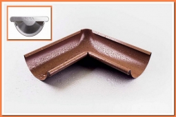 Внутренний угол желоба Nika D125х90 Цинк