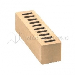 Кирпич лицевой керамический «Слоновая кость» пустотелый Евро утолщенный