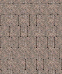 Тротуарная плитка Поревит Старый город Гранит Красный с черным 60 мм 3 плиты