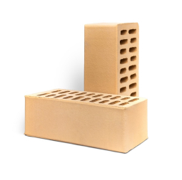 Кирпич лицевой керамический «Слоновая кость» пустотелый утолщенный