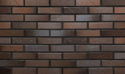 Кирпич лицевой керамический «Флэш Агат» «Сланец» пустотелый Евро 0,7НФ