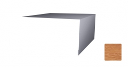 Планка откосная простая Первая Кровельная 75х100 (декоративно-полимерное покрытие) 2м золотой орех