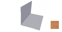 Угол внутренний Первая Кровельная 75х75 (декоративно-полимерное покрытие) 2м золотой орех