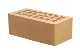 Кирпич лицевой керамический «Медовый» пустотелый утолщенный