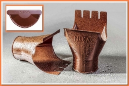Воронка выпускная Nika D125/100 RAL8017 Шоколад
