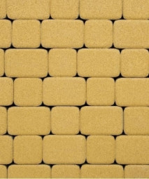 Тротуарная плитка Поревит Классико Желтый 60 мм 3 камня