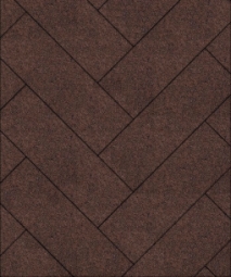 Тротуарная плитка Поревит Паркет Гранит Коричневый 80 мм 600х200