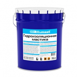 Мастика гидроизоляционная Bitumast металлическое ведро 21,5л